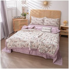 Постельное белье с одеялом ситрейд OBR044, Евро, Сатин, простыня 160х200 см, наволочки 50х70 см (2 шт)