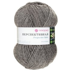 Пряжа Пехорка Перспективная, 50 % мериносовая шерсть, 50 % акрил, 100 г, 270 м, 5 шт., 414 серый меланж