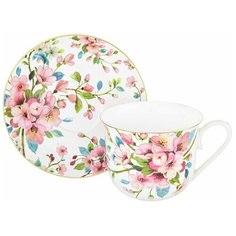 Чайная пара "Яблоневый цвет на белом", 500 мл Elan Gallery