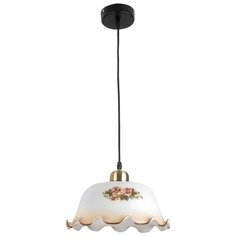 Потолочный светильник Toplight Caren TL4310D-01AB, E27, 60 Вт, кол-во ламп: 1 шт., цвет арматуры: бронзовый, цвет плафона: бежевый