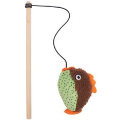 Игрушка для кошек дразнилка ROSEWOOD "Рыбка", коричнево- зелёная, 21см (Великобритания)