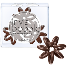 Invisibobble Резинка для волос NANO Pretzel Brown (с подвесом)