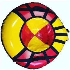 Тюбинг (санки- ватрушки) ПВХ 100см, с камерой (красный/желтый) Superbak