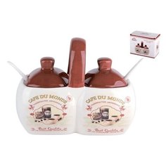 Банка 2- х секц. д/специй 250мл "Кофе" HC209R- A17 Коралл