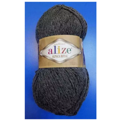 Пряжа ALIZE «Alpaca royal» 100гр/250м, 55 % акрил/30 % альпака/15 % шерсть, (196- серый меланж) 5 шт