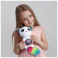 Мягкая игрушка Milo toys с пайетками, "Лемурчик Феня