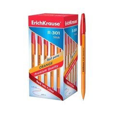 Ручка шариковая ErichKrause R-301 ORANGE 0.7 Stick (коробка 50 шт красный 43196
