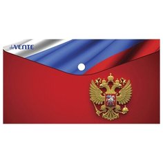 Папка- конверт на кнопке "deVENTE. Герб" travel- size (260x140 мм), 150 мкм, непрозрачная, 3071501