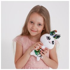 Мягкая игрушка Milo toys с пайетками, "Зайка Мила