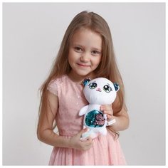 Мягкая игрушка Milo toys с пайетками, "Мишутка Боня