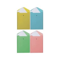 Папка- конверт на кнопке de VENTE А6 105х148мм 180мкм непрозр. цв. ассорти 3071824