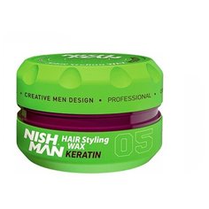 Воск для волос NISHMAN Keratin аромат 05 "Лесные ягоды" (сильная фиксация, водная основа), 100 мл
