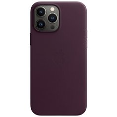 Чехол-накладка Apple MagSafe кожаный для iPhone 13 Pro Max темная вишня