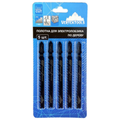 Пилки для электролобзика VertexTools T144DU 5шт (полотна) по дереву
