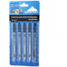 Пилки для электролобзика VertexTools T101B 5шт (полотна) по дереву