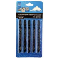 Пилки для электролобзика VertexTools T144D 5шт (полотна) по дереву