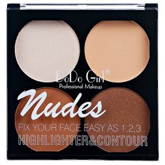 DoDo Girl Палетка хайлайтер и корректор для лица Nudes highlight & countour, 01