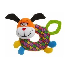 Игр. разв. мяг погремушка, 16 см 3 вида: кот, собака, слон, Bondibon, CRD 19х15 см арт. TE8206