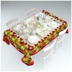 Скатерть; Праздничный венок; Размер: 145 х 220 Сирень