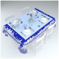 Скатерть; Снежные хлопья; Размер: 145 х 120 Сирень