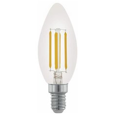 11704 Лампа светодиодная филаментная диммируемая "Свеча", 3,5W (E14), 2700K, 350lm, прозрачный Eglo
