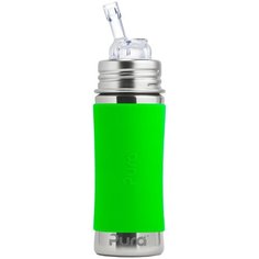 Детская бутылочка с трубочкой Pura Kiki 325 мл зеленый