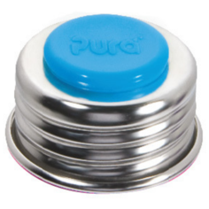 PURA Универсальная крышка для бутылочек K-C-SDA, серебристый/голубой