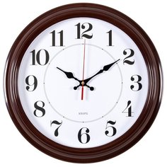 Настенные часы Бюрократ WALLC-R85P коричневый/белый (wallc-r85p35/brown)