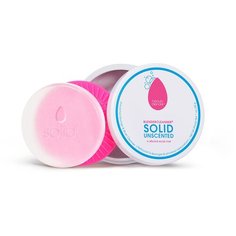 Набор для очистки beautyblender Blendercleanser Solid Unscented, для очищения кистей и спонжей, 2 шт. белый/розовый