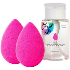 Набор спонжей beautyblender two.bb.clean с очищающим гелем, универсальная, 2 шт. розовый