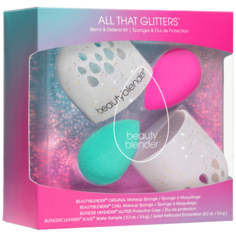 Набор аксессуаров beautyblender All That Glitters для лица, для очищения кистей и спонжей розовый/голубой/белый