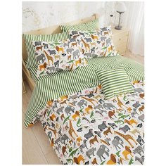 Постельное белье Сказка "Animals/Animals (компаньон)" 1,5- сп Наволочка 50х70 см 2 шт Простынь 150х215 см Пододеяльник 145х215 см