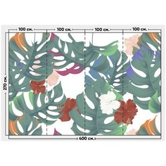 Фотообои / флизелиновые обои Цветущая монстера 4 x 2,7 м Photostena