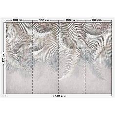 Фотообои / флизелиновые обои 3D Пальмовые листья 4 x 2,7 м Photostena