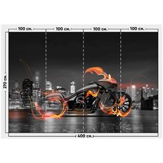 Фотообои / флизелиновые обои Мотоцикл 4 x 2,7 м Photostena