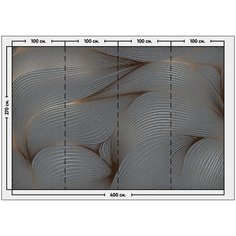 Фотообои / флизелиновые обои 3D волны / текстурные / на кухню, в прихожую, спальню, гостиную, зал / флизелиновые готовые на стену 4 x 2,7 м Photostena