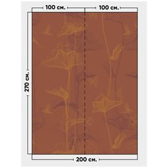 Фотообои / флизелиновые обои Цветы и птицы на красном 2 x 2,7 м Photostena