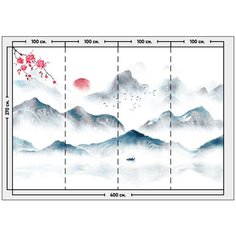 Фотообои / флизелиновые обои Сакура 4 x 2,7 м Photostena