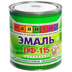 Эмаль Палитра, ПФ-115, зеленая, 2.7 кг