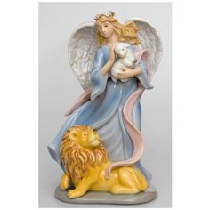 Музыкальная статуэтка Ангел и лев Размер: 12*11*20 см Pavone
