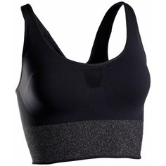 Топ Decathlon размер XS (36), черный/серебристый