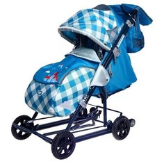 Санки- коляска НИКА детям НД 8-2К/3 капри В клетку*1 Nika