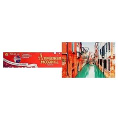 Алмазная мозаика 30*40 класс полное заполнение б/ подрамника, улочка венеции WFC047 Рыжий кот