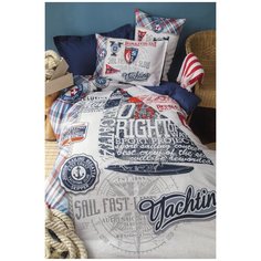 Комплект детского постельного белья Issimo Home "Cruiser", 1,5 - спальный, Ранфорс - 1,5 спальный - 160x220 (1 шт.) - 160x240 (1 шт.) - 50x70 (1 шт.)