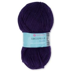 Пряжа Пехорка Бисерная, 100 % акрил, 100 г, 450 м, 5 шт., 698 темно-фиолетовый