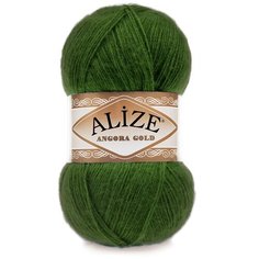 Пряжа для вязания Ализе Angora Gold (20% шерсть, 80% акрил) 5х100г/550м цв.118 зеленая трава Alize
