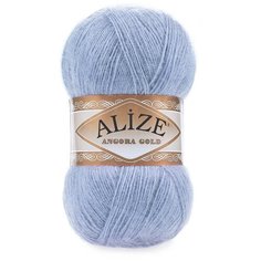 Пряжа для вязания Ализе Angora Gold (20% шерсть, 80% акрил) 5х100г/550м цв.040 голубой Alize