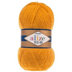 Пряжа для вязания Ализе Angora Real 40 (40% шерсть, 60% акрил) 5х100г/480м цв.488 т. желтый Alize