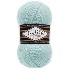 Пряжа для вязания Ализе Superlana klasik (25% шерсть, 75% акрил) 5х100г/280м цв.514 зимнее небо Alize