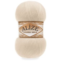 Пряжа для вязания Ализе Angora Gold (20% шерсть, 80% акрил) 5х100г/550м цв.160 медовый Alize